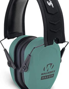 Walker’s Razor Slim Passive Earmuffs Ultra Low Profile 27dB NRR Light Weight