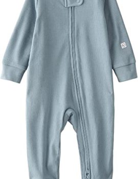 HonestBaby Baby 2-Piece Organic Cotton Rib Romper W/Headband